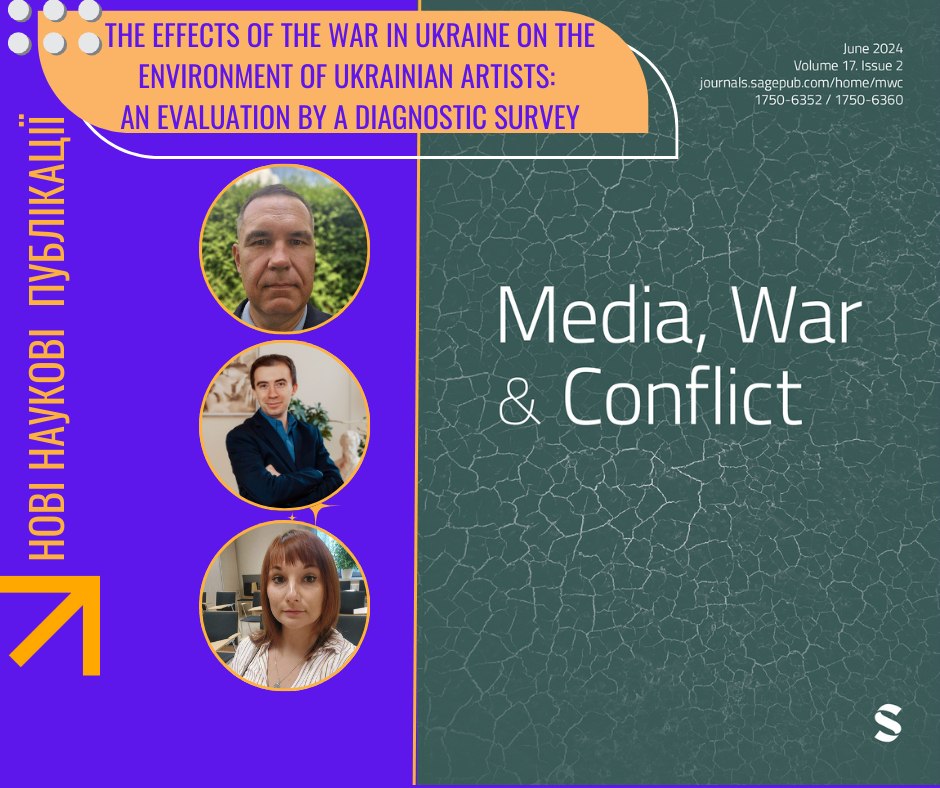 The effects of the war in Ukraine on the environment of Ukrainian artists: An evaluation by a diagnostic survey